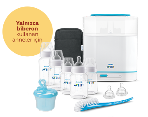 Temel Biberonla Besleme &Uuml;r&uuml;nleri: Philips Avent Biberonlar, Buharlı Sterilizat&ouml;r